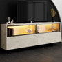 Hanah Home Ekol Up - Soporte para TV Travertino